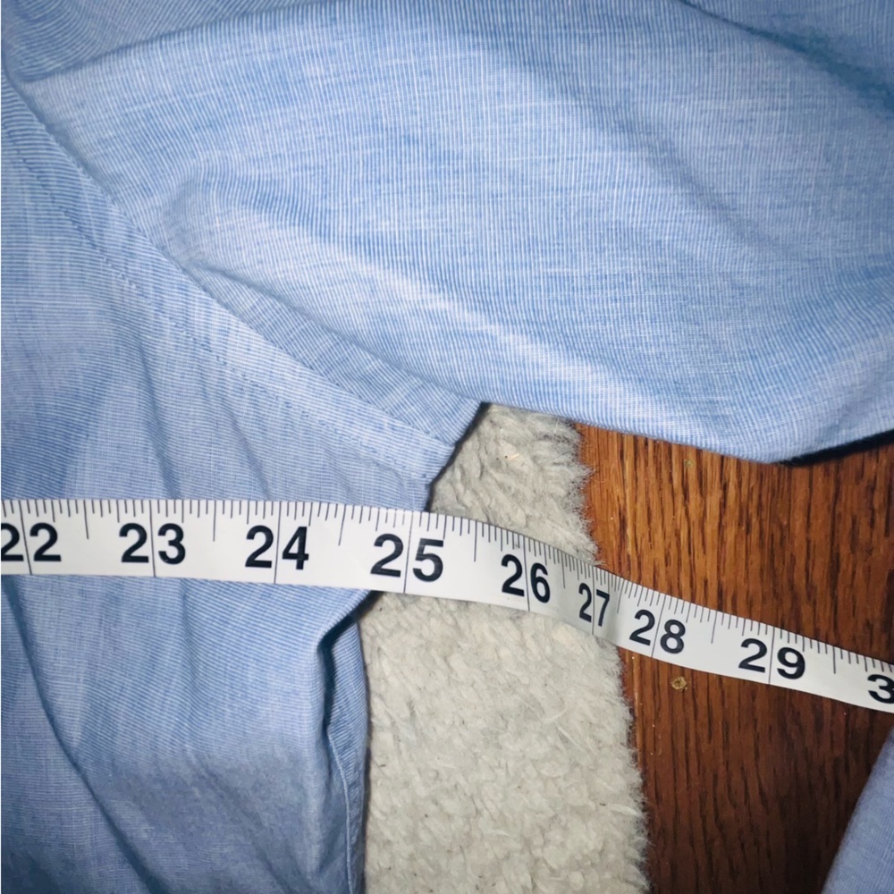 Nice Men’s Neiman Marcus Blue Button Down Long Sleeve Shirt Large 44/ 17.5 - Picture 11 of 13